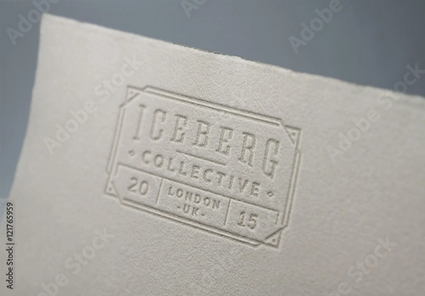 Obraz Debossed Logo Mockup