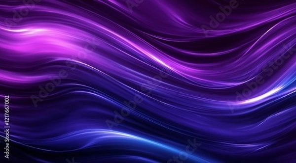 Fototapeta Attractive abstract background in blue and light blue tones with waves and wavy shapes. Beautiful vibrant background