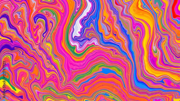 Fototapeta Multicolored oil painting background. Generative AI