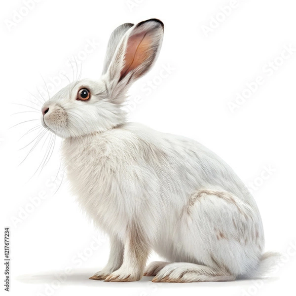 Obraz white rabbit isolated on white