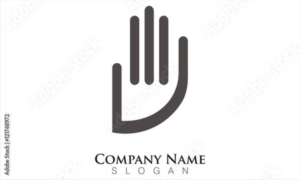 Fototapeta simple hand logo
