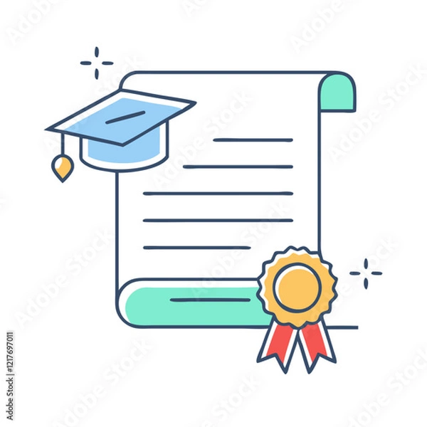 Fototapeta diploma icon, diploma vector illustration-simple illustration of diploma, perfect for diploma logos and icons