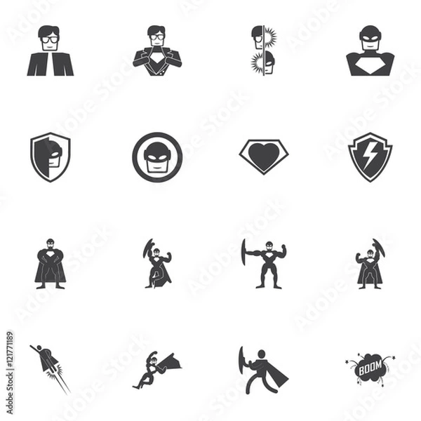 Obraz superhero icon vector.