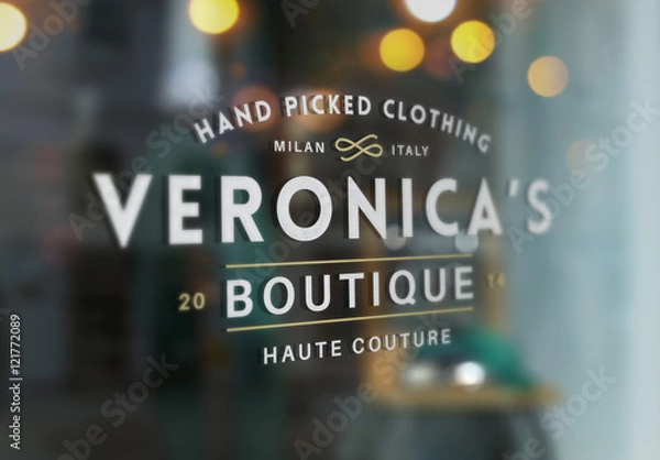 Fototapeta Window Signage Mockup 01