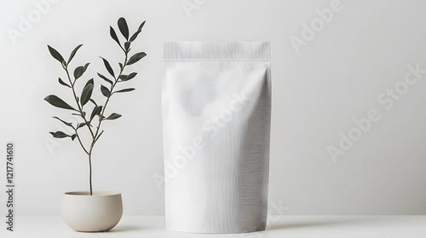 Fototapeta large tea package mockup, blank design, template, packaging, layout