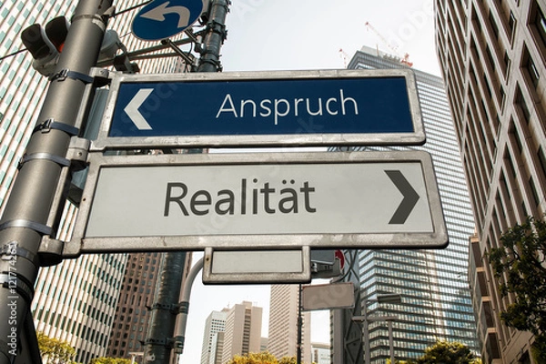 Fototapeta Schild 147 - Realität
