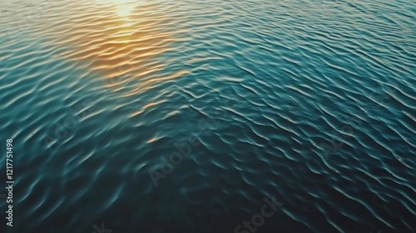 Fototapeta Serene Lake Patterns with Soft Light Reflections