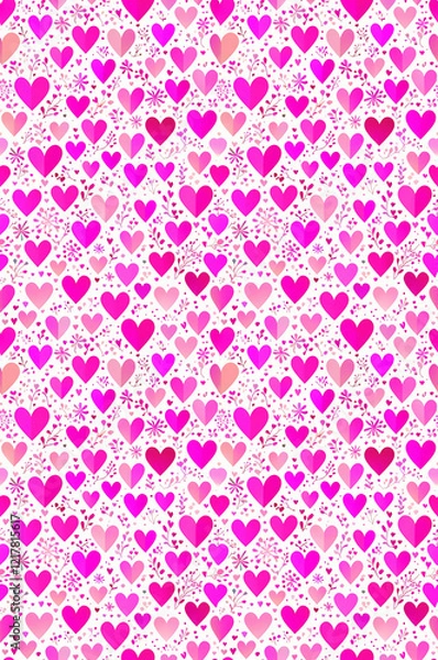 Fototapeta ロマンチックなシームレスパターン, バレンタインデー用, ギフトラッピング, デジタルアート, ウェディングデザイン, カード作成, ファッションプリント, 壁紙デザイン, 装飾アイテム, パーティーデコレーション, テキスタイルパターン.







