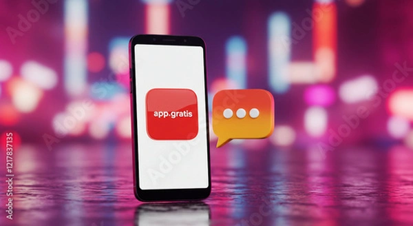 Obraz Mobile App Communication - Modern Messaging Design