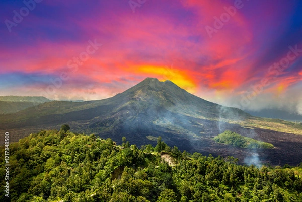 Obraz Volcano Batur on Bali