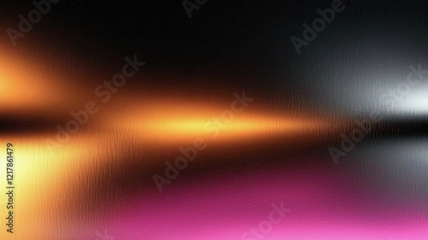 Fototapeta A vibrant abstract image featuring a blend of warm orange and pink hues against a dark background, creating a radiant effect. A unique texture adds depth.