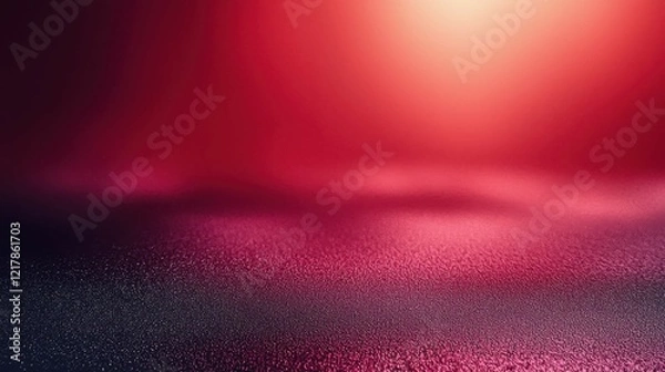 Fototapeta A close-up view of a glossy, textured red surface with subtle gradients and a soft glow effect, creating an atmospheric and luxurious feel.