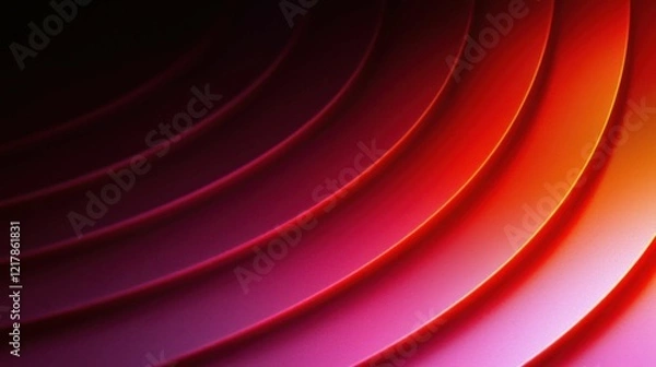 Fototapeta An artistic display featuring vibrant circular gradients transitioning from deep red to orange, creating a warm and luminous effect.