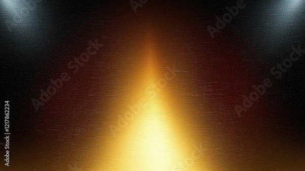 Fototapeta This image showcases an abstract, luminous gradient background transitioning from dark to warm golden hues. Ideal for design purposes.