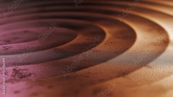 Fototapeta The image features beautiful circular patterns with warm gradient hues, creating a luminous and shimmering effect. The texture adds depth to the visual.