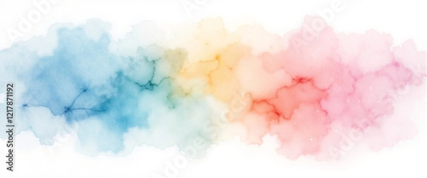 Obraz Colorful abstract watercolor texture representing fluid movement and harmony