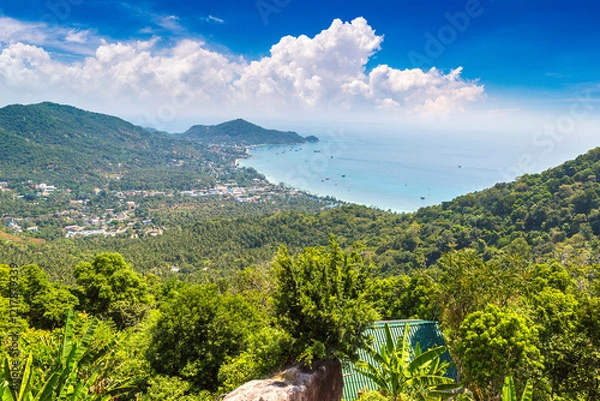 Fototapeta Aerial view of Koh Tao island,