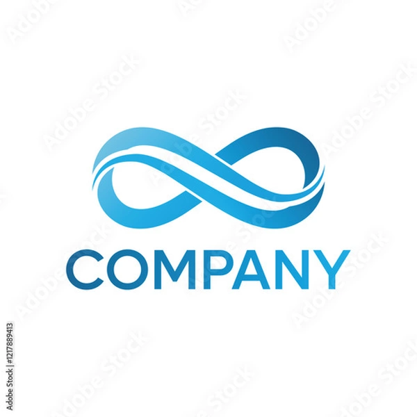 Obraz Infinity logo design Two interconnected figures symbolizing infinity contact