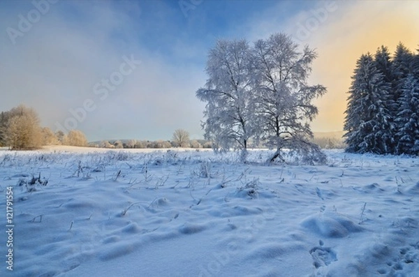 Fototapeta snowy mountain road