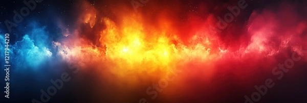 Obraz Vibrant gradient design brings life to social media post layout for any occasion