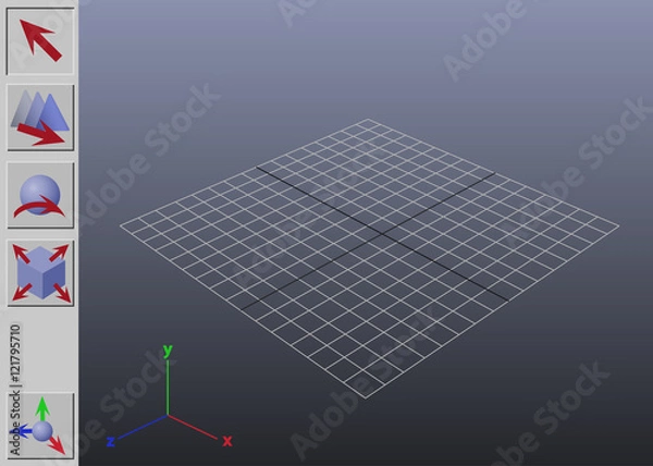 Fototapeta Generic 3D application interface