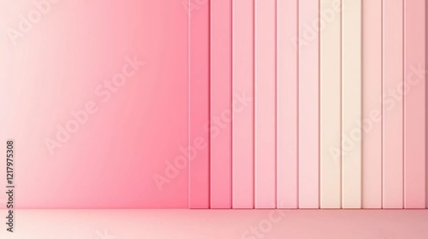 Obraz Soft Pink Background with Vertical Stripes for Modern Design Projects