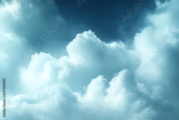 Fototapeta Dramatic teal-toned cloudscape.