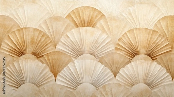 Fototapeta Abstract Beige Fan Shaped Pattern Background