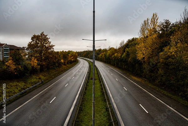 Obraz Main avenue in Lund Sweden