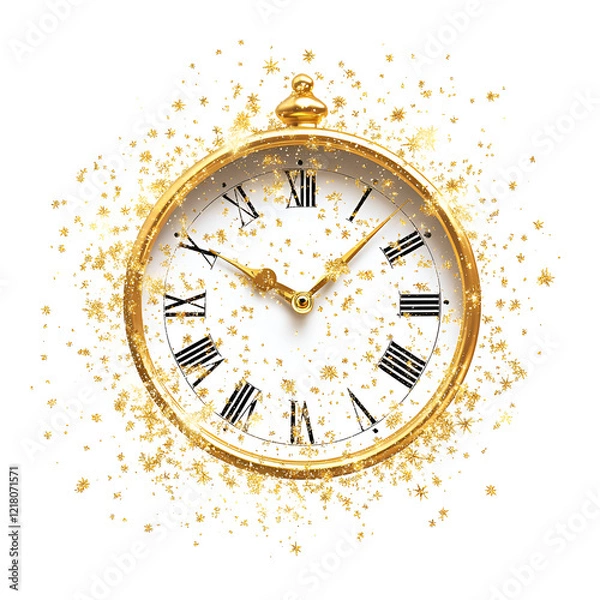 Fototapeta clock on a white background