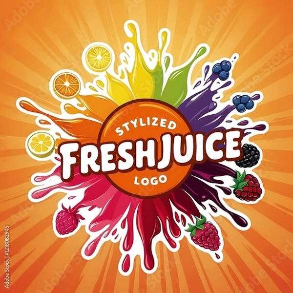 Obraz fresh juice logo