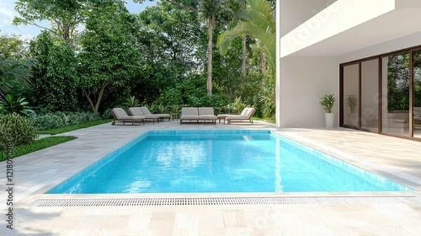 Obraz Modern Poolside Paradise