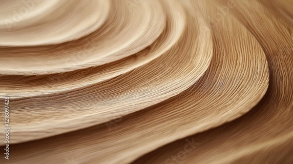 Fototapeta Close-up of textured wooden layers in warm tones