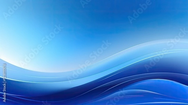 Fototapeta Abstract blue waves creating a serene and calming visual effect.