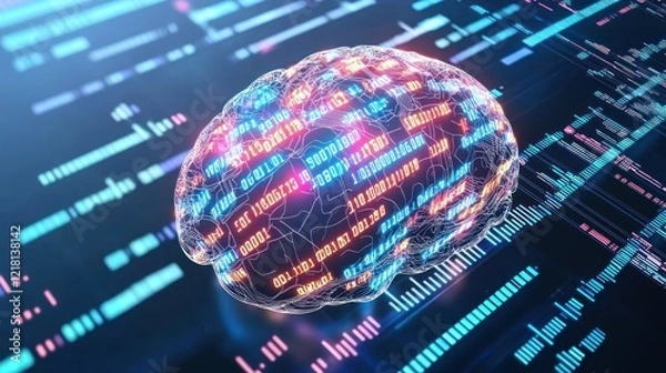 Fototapeta Digital Brain Network