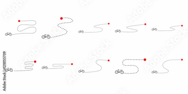 Obraz Bike Travel Route