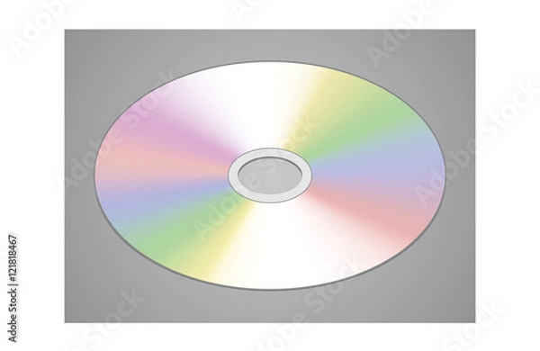 Fototapeta Realistic CD or DVD disk isolated