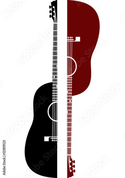 Obraz Two coloured guitars