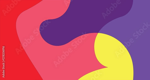 Fototapeta Vector Colorful liquid and fluid background for summer collection	