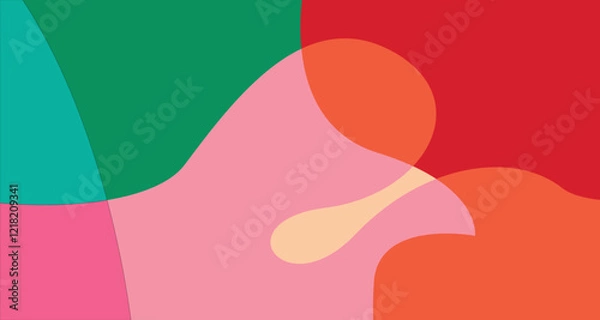 Fototapeta Vector Colorful liquid and fluid background for summer collection	