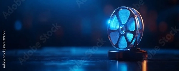 Fototapeta Glowing Film Reel: A Cinematic Masterpiece