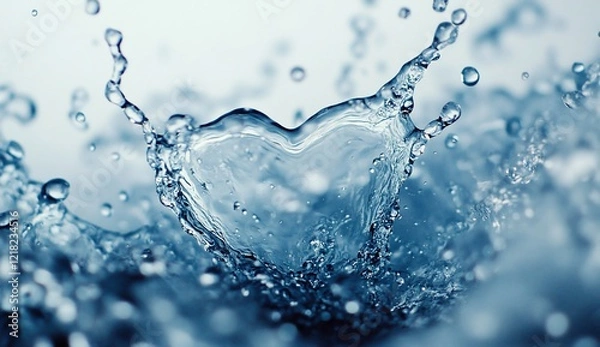 Fototapeta Abstract Water Splash: A Symphony of Blue