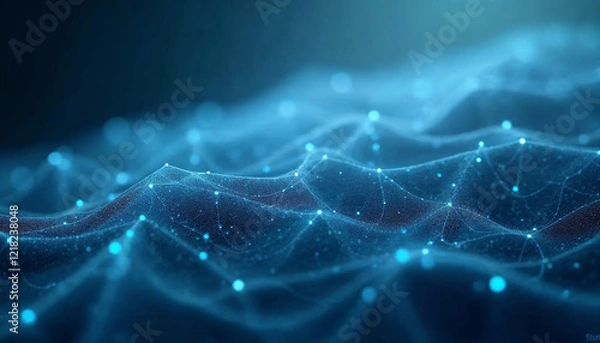 Obraz Premium photograph of digital network connectivity wallpaper 15 an intricate web of interconnected nodes illustration created with generative ai technology
