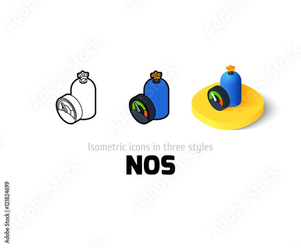 Fototapeta NOS icon in different style