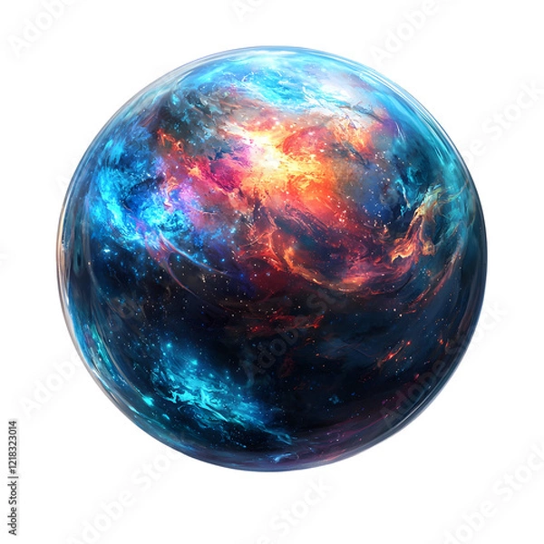 Fototapeta Surreal Fantasy Globe on Transparent Background