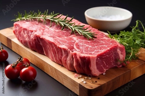 Fototapeta Raw meat for steak. Generative AI