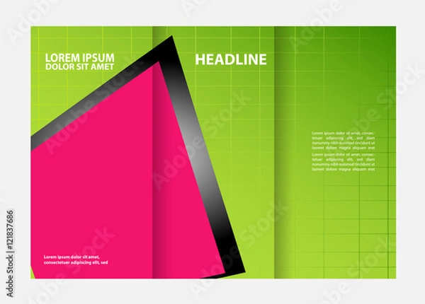 Obraz Tri Fold Corporate Brochure vector illustration
