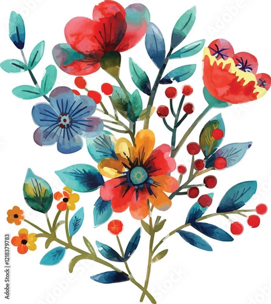 Fototapeta floral background with flowers background, generative ai