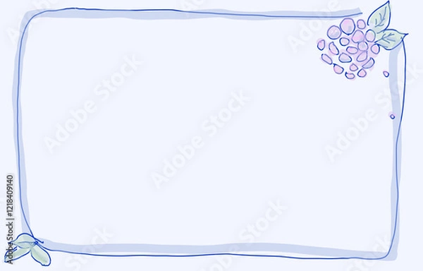 Fototapeta 紫陽花　枠　フレーム　hydrangea frame