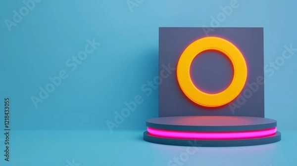 Fototapeta Elegant Vibrant Target Board with Motivational Design for Creative Presentations